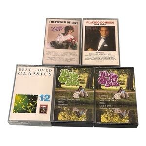 Romantic Cassette Tapes Various Artists Lot Of 5 - Music For Lovers
